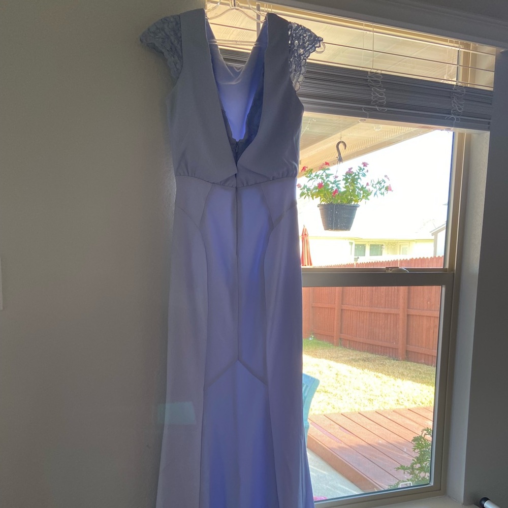 Beautiful bridesmaids dress, very light blue/violet. Uk size 10. US size 6.